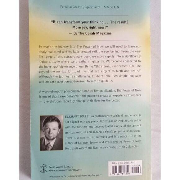 The Power of Now by Eckhart Tolle Spiritual Enlightenment Guide Excellent - Picture 3 of 4